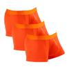 JEsilunmaMY Mens Low Waist Athletic Boxer Briefs Stretch Cotton Support Pouch Boxer Briefs Solid Color Sport Boxer Trunks (Orange-3PC,Small) view 1
