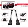 Compatible with Opel Frontera 1992-1998 Fly Model Car Roof Rack Cross Bar Grey Aluminium 2 Bars view 3