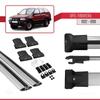 Compatible with Opel Frontera 1992-1998 Fly Model Car Roof Rack Cross Bar Grey Aluminium 2 Bars view 4
