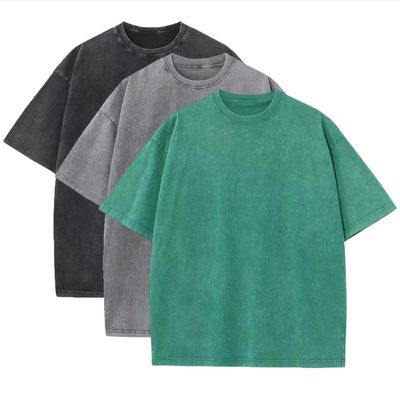 3 Pcs Men's Oversized Heavy Cotton Summer T-Shirts Vintage Tee Loose Fit Short Sleeve Casual Tshirts for Men Women