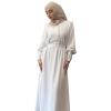 2023 Women Islamic Robe Dresses Ladies Muslim National Abaya Dress Loose Fit Solid Long Sleeve Jilbab Prayer Clothes view 2