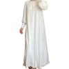 2023 Women Islamic Robe Dresses Ladies Muslim National Abaya Dress Loose Fit Solid Long Sleeve Jilbab Prayer Clothes view 3