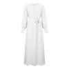 2023 Women Islamic Robe Dresses Ladies Muslim National Abaya Dress Loose Fit Solid Long Sleeve Jilbab Prayer Clothes view 4