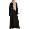 2023 Women Islamic Robe Dresses Ladies Muslim National Abaya Dress Loose Fit Solid Long Sleeve Jilbab Prayer Clothes view 1