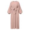 2023 Muslim Dresses for Women Abaya Islamic Dress National Robe Casual Solid Color Long Sleeve Maxi Prayer Clothes view 2