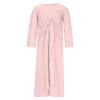 2023 Women's Muslim Dresses Ramadan Prayer Clothes Solid Long Sleeve Abaya Caftan Dress National Dubai Islam Robe view 2