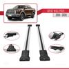 Compatible with Great Wall Poer 2019-2026 Fly Model Car Roof Rack Cross Bar Grey Aluminium 2 Bars view 3