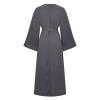 2023 Women Islamic Robe Dresses Ladies Muslim National Abaya Dress Loose Fit Solid Long Sleeve Jilbab Prayer Clothes view 3