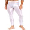 Freebily Men's Compression Tights Leggings Yoga Running Sports Workout Baselayer Ice Silk Pants White Large view 1