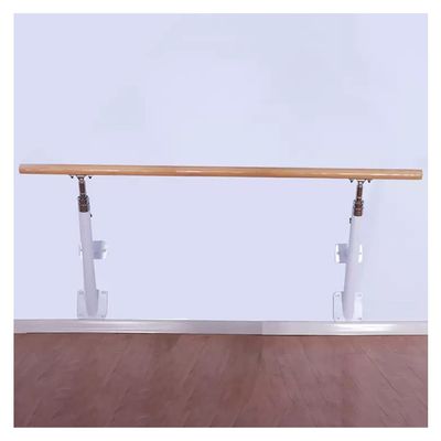 Ballet Barre Wall Mounted Fixed Ballet Barre, Steel Rods and Wooden Handle Extension Rods, Adjustable Height 80-120cm (Size : 2M/6.6FT)
