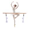 Ballet Barre Wall Mounted Fixed Ballet Barre, Steel Rods and Wooden Handle Extension Rods, Adjustable Height 80-120cm (Size : 2M/6.6FT) view 2