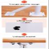 Ballet Barre Wall Mounted Fixed Ballet Barre, Steel Rods and Wooden Handle Extension Rods, Adjustable Height 80-120cm (Size : 2M/6.6FT) view 4