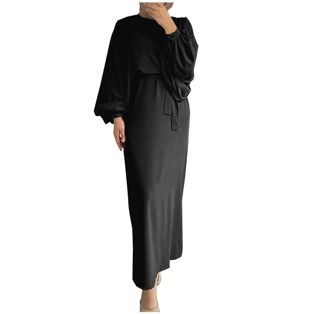2023 Abayas Dress for Women Muslim Dress Ladies Full Cover Islamic National Robe Gown Long Sleeve Prayer Clothes