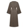 2023 Women Islamic Robe Dresses Ladies Muslim National Abaya Dress Loose Fit Solid Long Sleeve Jilbab Prayer Clothes view 3