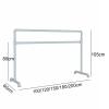 Industrial Steel Pipe Ballet Barre and Dance Floor for Home or Studio Dance Training, Stretching, Flexibility, Freestanding Ballet Stretch Dance Bar for Kids Adult (Size : 220x60x105cm) view 2