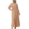 2023 Women Islamic Robe Dresses Ladies Muslim National Abaya Dress Loose Fit Solid Long Sleeve Jilbab Prayer Clothes view 1
