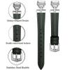 Unique D-shape Metal Buckle Bands Compatible with Fitbit Luxe for Women - Top Grain Leather Strap for Luxe/Special Edition Fitness Tracker (Silver/Black) view 4