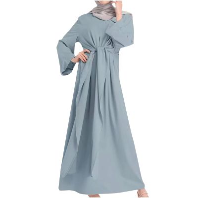 2023 Muslim Dresses for Women Ladies Long Sleeve Islamic Prayer Dress Full Cover Kaftan Abayas Dress National Robe