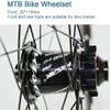 ZECHAO 26 27.5 29in Mountain Bike Wheelset,Thru Axle Disc Brake Bike Front Rear Wheels for 7-11 Speed Cassette Freewheel 2090g Wheelset (Color : Green, Size : 26inch) view 4