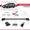 apline Compatible with Nissan Primera 3 (W12) Traveller 2002-2007 Fly Model Car Roof Rack Cross Bar Grey Aluminium 2 Bars view 3