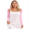 Moily Womens Lightweight Cropped Tops Athletic Workout Athletic Yoga Gym Crop Tops Swim Cover Up Sleeves Pink One Size view 2