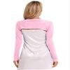 Moily Womens Lightweight Cropped Tops Athletic Workout Athletic Yoga Gym Crop Tops Swim Cover Up Sleeves Pink One Size view 3