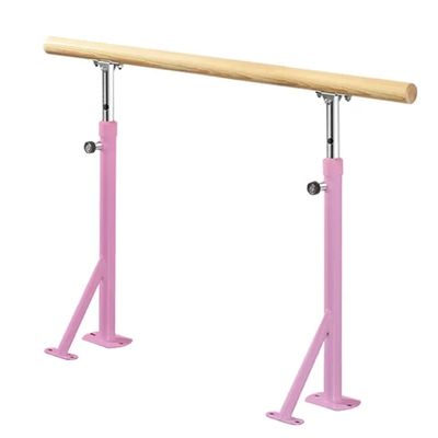 Ballet Barre Floor Standing Steel Ballet Barre for Adults and Children, Comfortable Foam Handle, Adjustable Height (Color : Pink, Size : 2M/6.6FT)