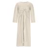 2023 Women's Muslim Dresses Ramadan Prayer Clothes Solid Long Sleeve Abaya Caftan Dress National Dubai Islam Robe view 2