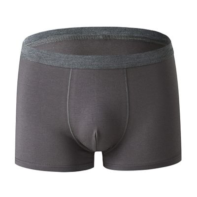 JEsilunmaMY Plus Size Mid Waist Boxer Briefs for Men Stretch Cotton Moisture-Wicking Underwear Soft Comfortable Pouch Trunks (Grey20-1PC,3X-Large)