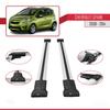 apline Compatible with Chevrolet Spark (M300) 2009-2014 Fly Model Car Roof Rack Cross Bar Grey Aluminium 2 Bars view 3