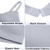 Happy Cherry Girls Teens Training Bras Cotton Lightly Padded Adjustable Sports Bra for Big Kids 12-14 Years 3PCS view 2