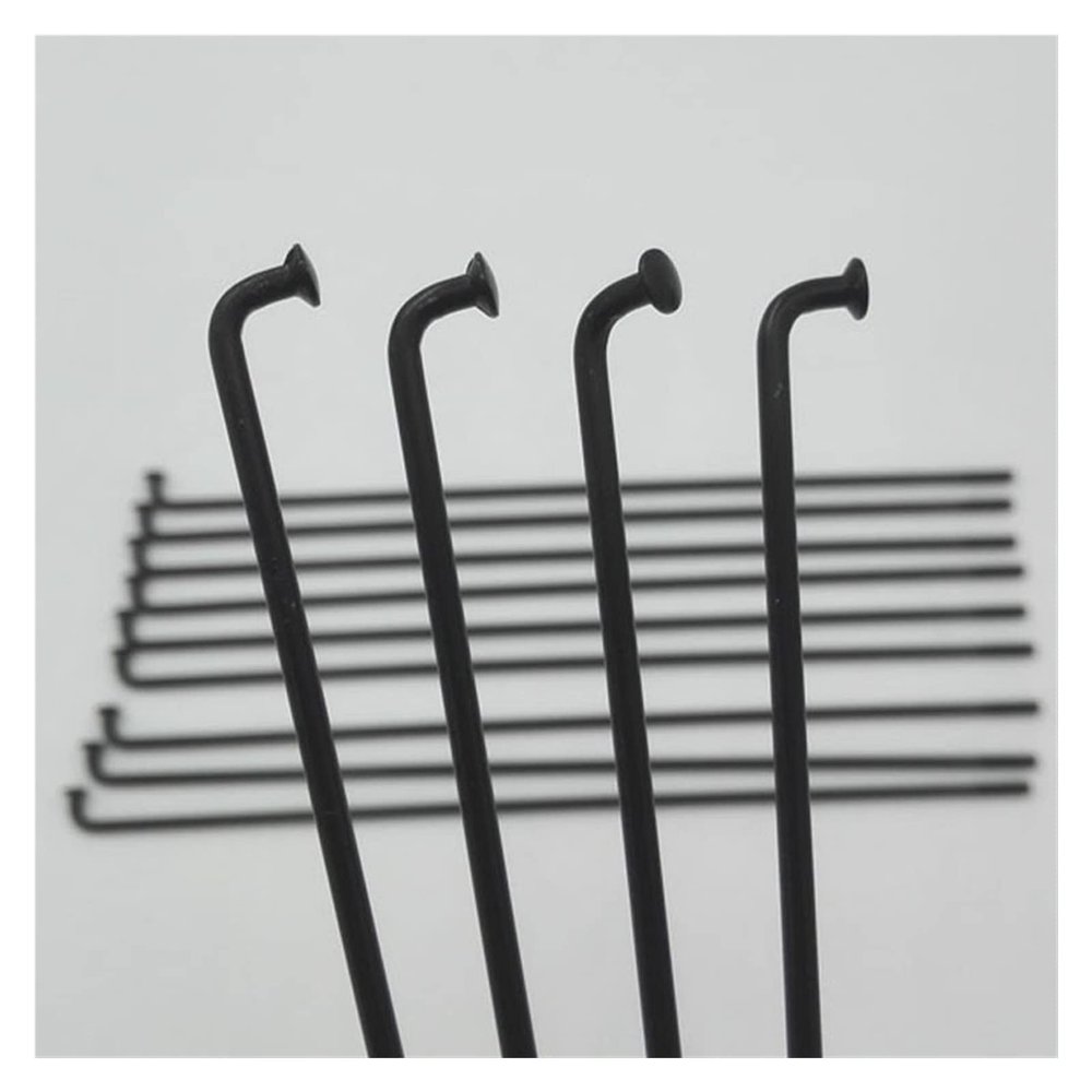18 Pcs 12 G Dia 2.6 Mm Dia Cylinder Black 45# Carbon Steel E-Bike Spokes (Color : 187mm)