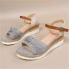 Ladmiple Sandals Women Fashion Topic Open Toe Buckle Ankle Strap Espadrilles Flatform Wedge Casual Sandal view 4