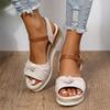 Ladmiple Summer Sandals For Women 2022 Trendy Wedge Sandals for Women Platform Sandals Open Toe Wedge Heels Casual Summer Sandals view 4