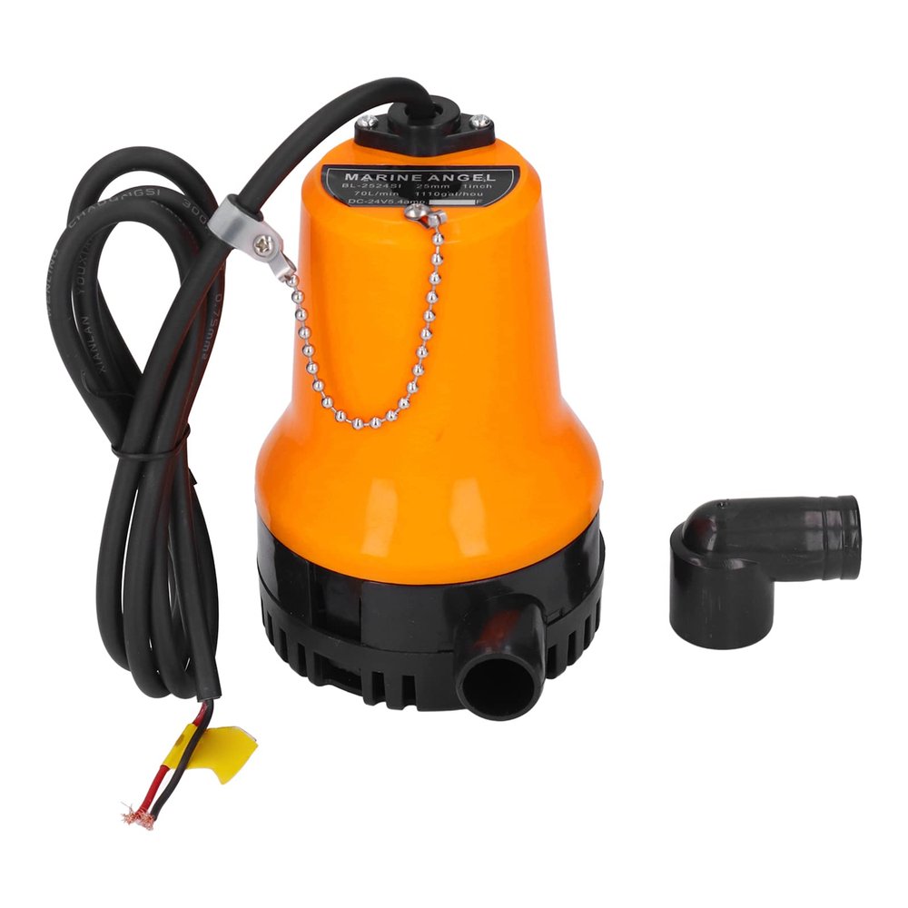 BestAlice Automatic Submersible Boat Bilge Water Pump, 24V Electric Bilge Pump, Mini 70L/H 45W Pond Pump Ultra Quiet for Fish Tank Boat Caravan RV Submersible
