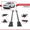 apline Compatible with Toyota Corolla Verso 2 (AR10) 2004-2010 Fly Model Car Roof Rack Cross Bar Gray Aluminium 2 Bars view 3