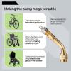 Bike Pump Floor, Advanced Bike Tire Inflator, Bicycle Hand Air Pump with Dual Presta and Schrader Valves, Handheld Pump, Suitable for Road and Mountain Bikes, Baby Stroller, Balls (Portable) view 4