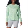 Columbia Women's Super Tidal Tee Long Sleeve, New Mint Tropictones, X-Small view 1