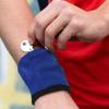 Wristband Wallet, Sports Thick Sweatband with Zipper Pocket for Running Walking and Cycling to Hold Cash Card Keys and ID, Wrist Band Pouch (Blue) view 2