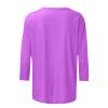 3/4 Length Sleeve Shirts for Women 2024 Casual Summer Blouses Crewneck Floral Printed Cute Tops Loose Fit Pullover view 4