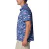 Columbia Men's Super Slack Tide Stretch Polo, Bluebell Retrobait, Small view 3