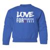 Love for Philadelphia 2023 Basketball Fans Youth Crewneck Sweatshirt (Royal, Youth Large) view 1