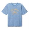 Columbia Youth Boys Mount Echo Short Sleeve Graphic Shirt, Skyler/Peaked Badge, Small