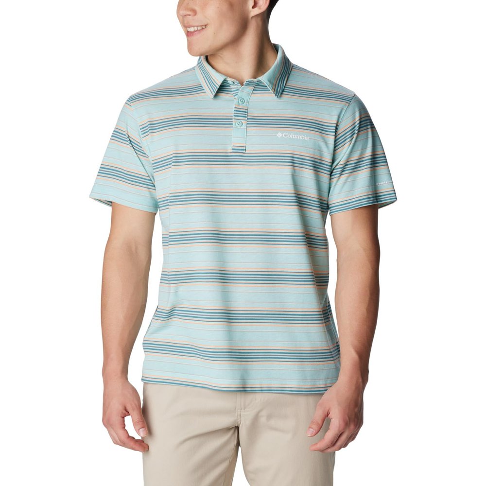 Columbia Men's Thistletown Hills Polo, Spray Thistletown Stripe, Small