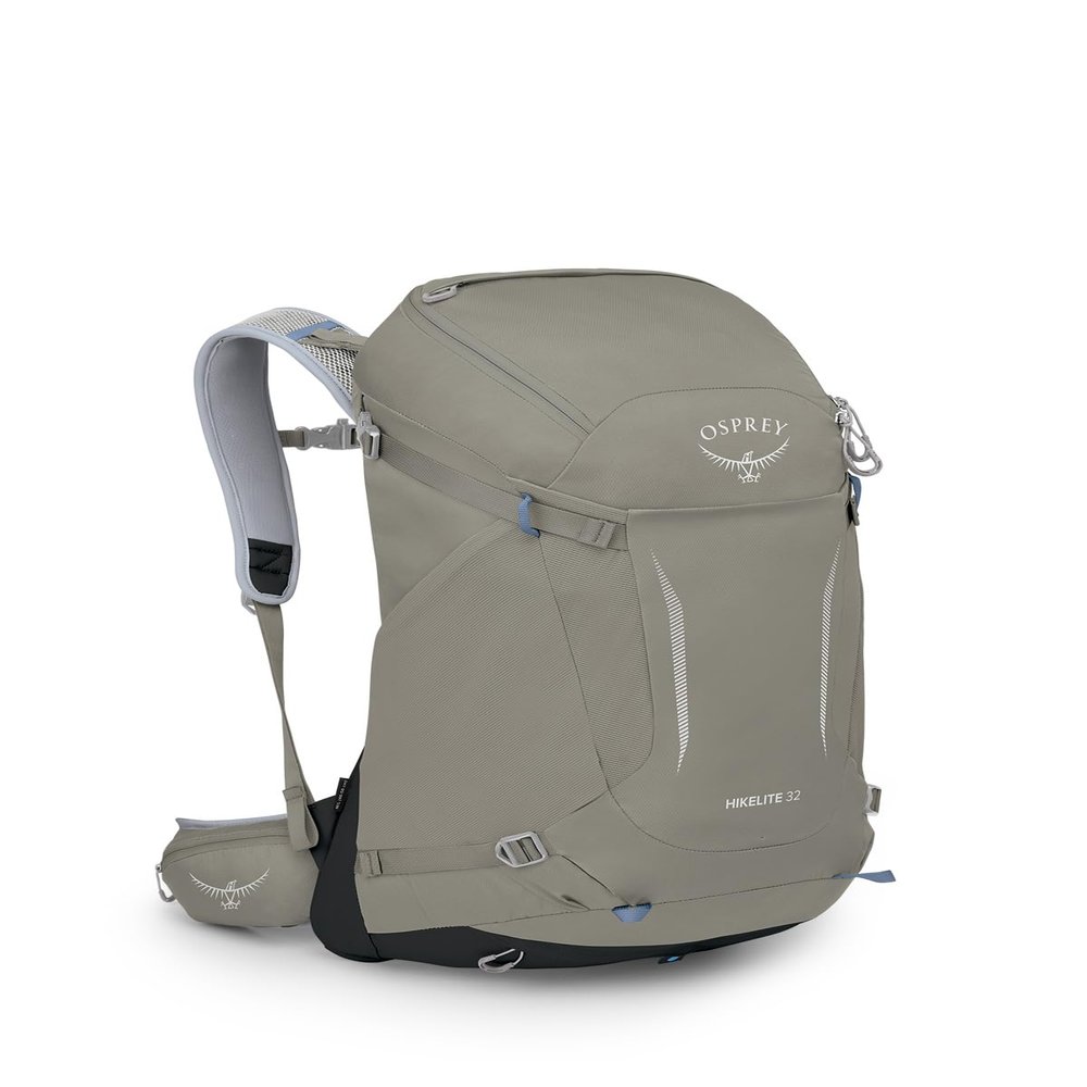 Osprey Hikelite 32L Unisex Hiking Backpack, Tan Concrete, Medium/Large