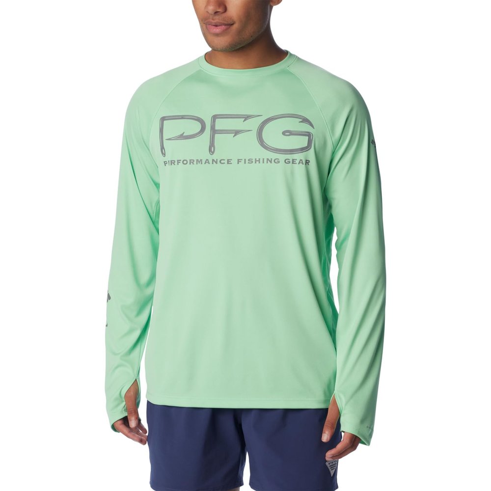 Columbia Men's Terminal Tackle Vent Long Sleeve, Ocean Mint/Ocean Mint, X-Large
