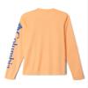 Columbia Youth Boys Terminal Tackle Long Sleeve Tee, Bright Nectar/Vivid Blue Logo, X-Large view 2