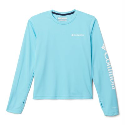 Columbia Youth Unisex Fork Stream Long Sleeve Shirt, Aquamarine, X-Large