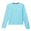 Columbia Youth Unisex Fork Stream Long Sleeve Shirt, Aquamarine, X-Large view 1