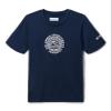 Columbia Youth Boys La Poudre Pass Short Sleeve Tee, Collegiate Navy/Day Maker, X-Large view 1